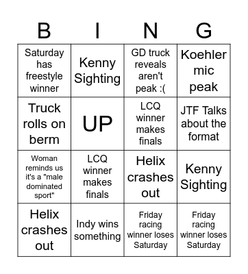 MTM WF Bingo Card