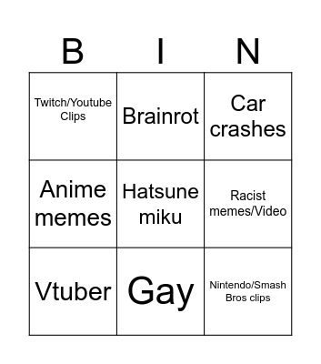 Instagram reels Bingo Card