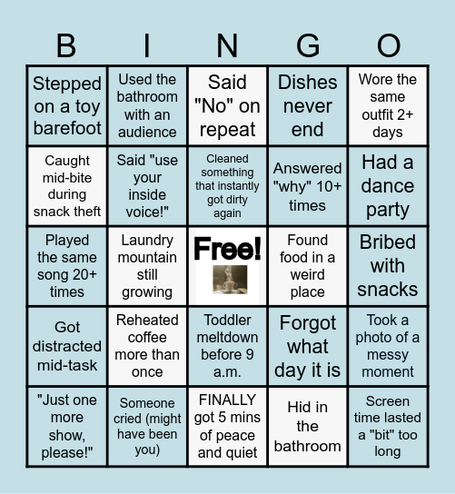 STAY AT HOME PARENT Bingo Card
