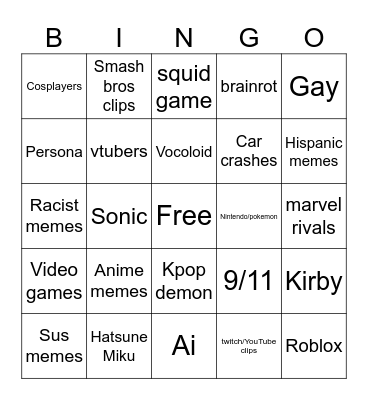 Instagram Reels Bingo Card