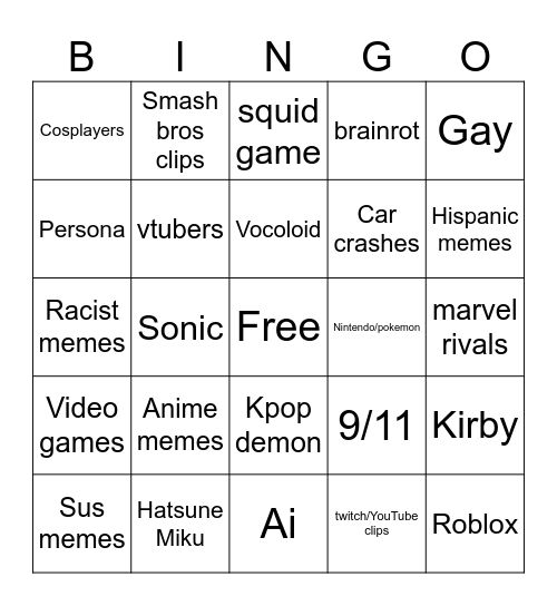 Instagram Reels Bingo Card