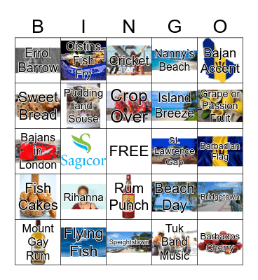 Barbados Bingo Card