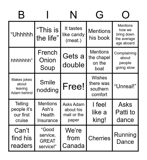 Jay Bingo Card