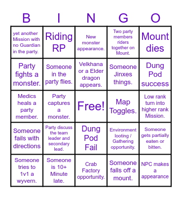 Popo Mission Iron Grip Bingo! Bingo Card