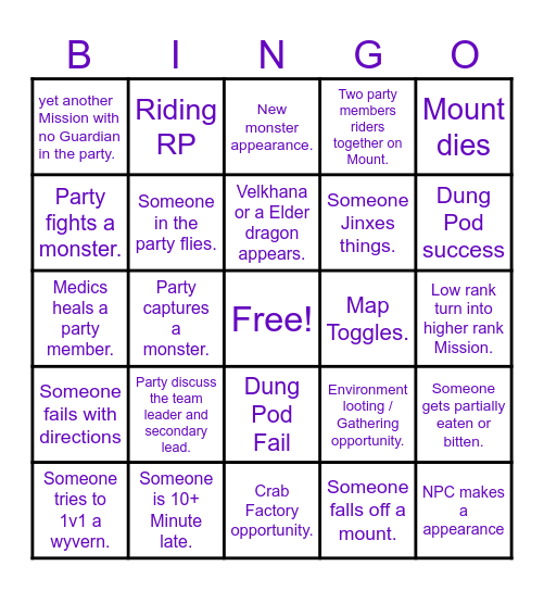 Popo Mission Iron Grip Bingo! Bingo Card