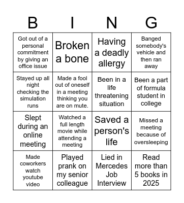 BIONICAST BINGO Card
