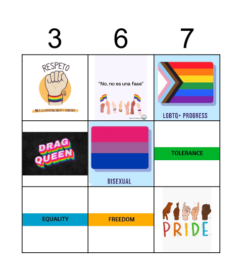 Orgullo 367 Bingo Card