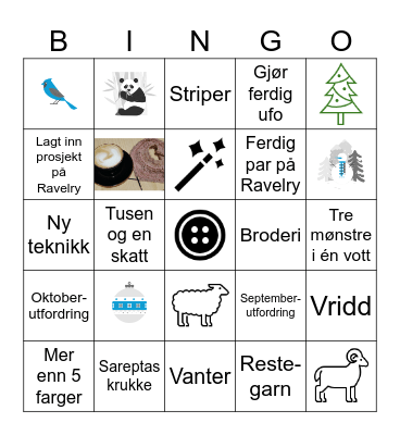 Vottelaugets høstbingo 2025 Bingo Card