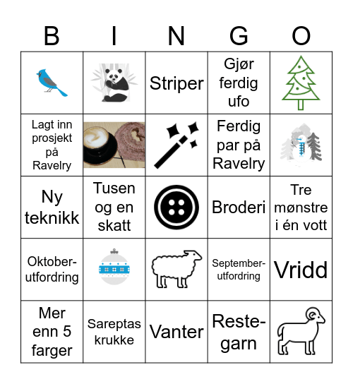 Vottelaugets høstbingo 2025 Bingo Card