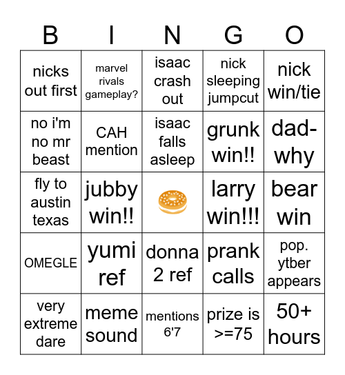 LTLVC BINGO Card