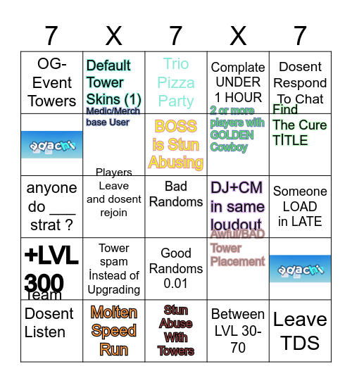 TDS BİNGO LOLS Bingo Card