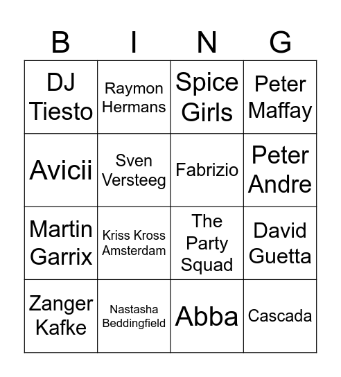 BurgerBingo Card