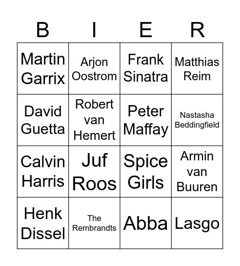 BurgerBingo Card