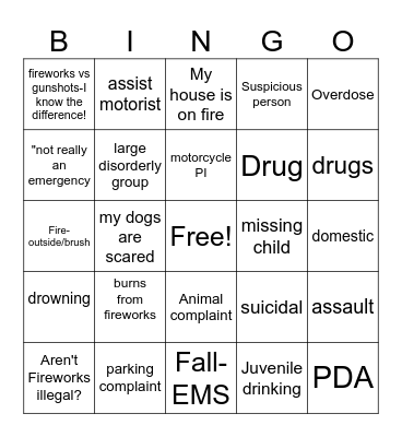 Independence Day Bingo Card