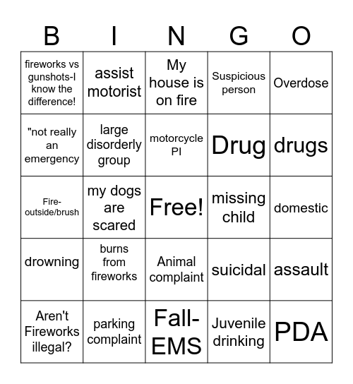 Independence Day Bingo Card