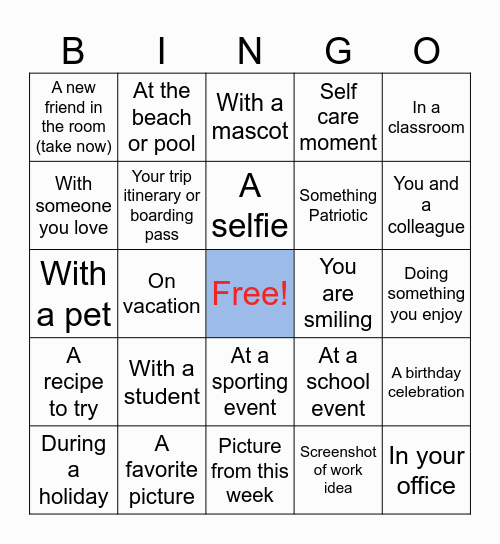 We Are MCSAS 2025 Bingo Card