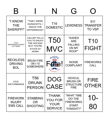 4TH OF JULY DISPATCH Bingo Card