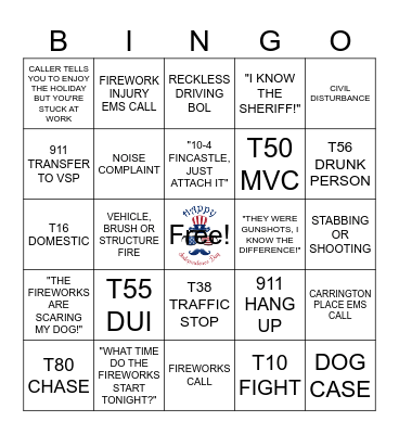 4TH OF JULY DISPATCH Bingo Card