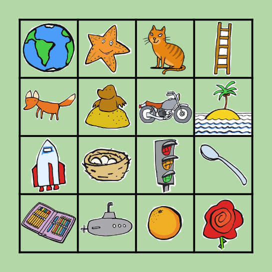 Anlaut-Bingo  LIMAEOUNFSRK Bingo Card