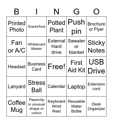 Office Bingo Card