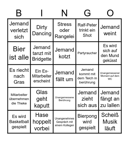 V-Sommerfest 2025 Bingo Card