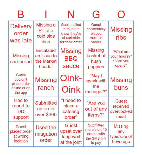Happy July 4th! Bingo Card