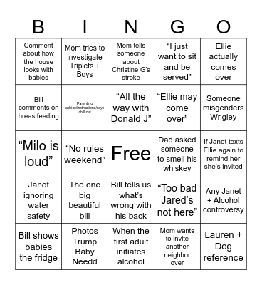 Logan 4th Bingo Card
