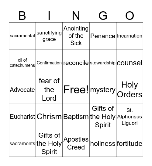 Unit 2 Bingo Card