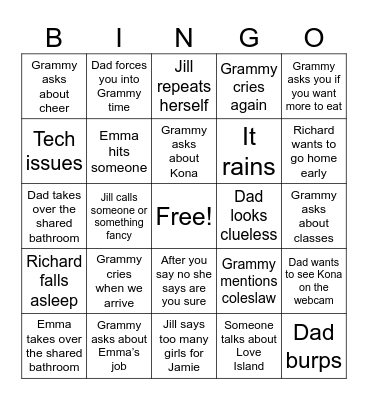 4th of July at the lake Bingo Card