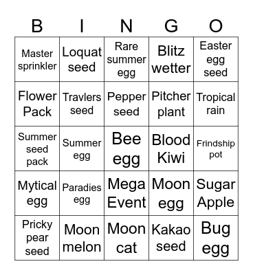 Zocker Nacht Bingo Card