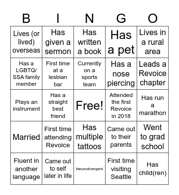 R25 Bingo Card
