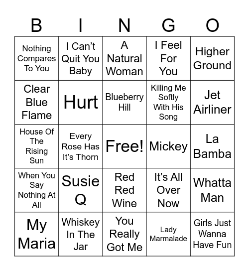 COVERS Bingo Card