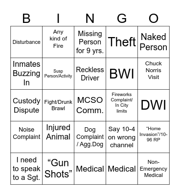 4th of July Bingo Card