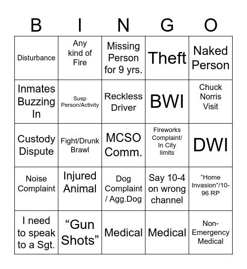 4th of July Bingo Card
