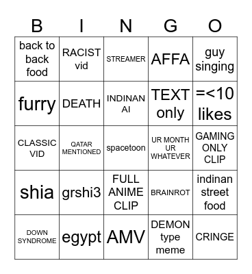 REELS BINGO Card