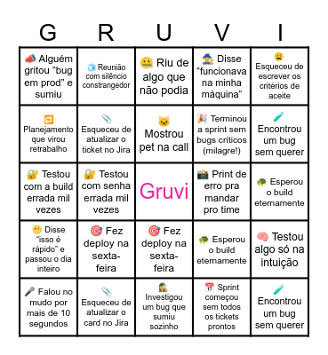 Retro Bingo Card