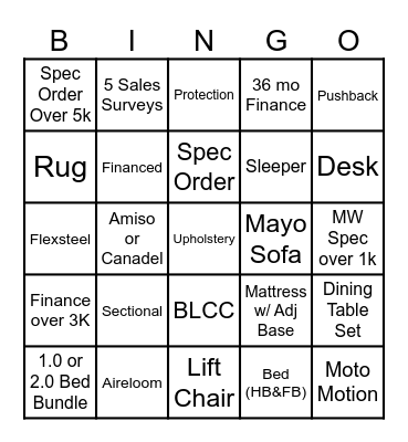 Miller Waldrop Bingo Card