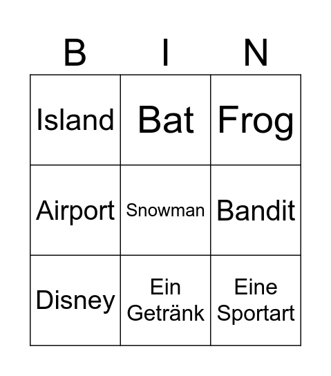 Infinite Craft Bingo Card