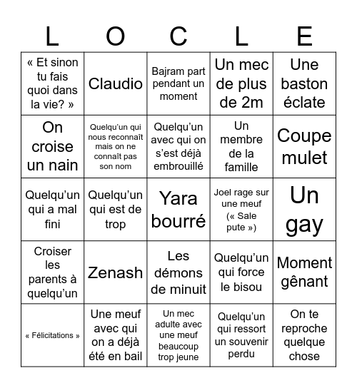 Les Promos Bingo Card