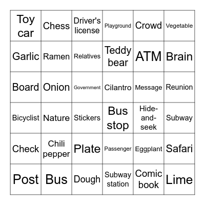 Interchange 2 - Bingo - Units 1-4 Bingo Card