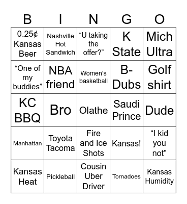 Will Oulette Bingo Card