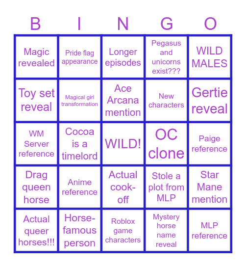WM SEASON 2 BINGO Card