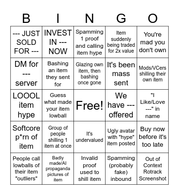 Rolimon Shark Bingo Card
