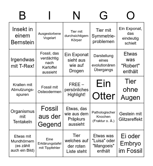 Ausgekundet Bingo Card