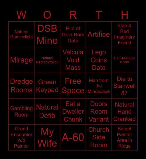 Worth the Wait Pressure Bingo Card