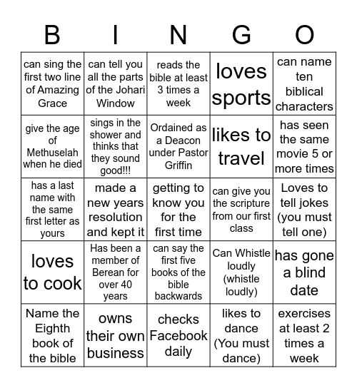 Bingo Card