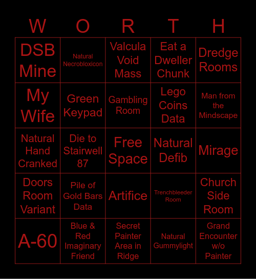 Worth the Wait Pressure Bingo V1 Bingo Card