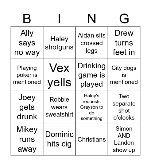 July 4th Bingo Card