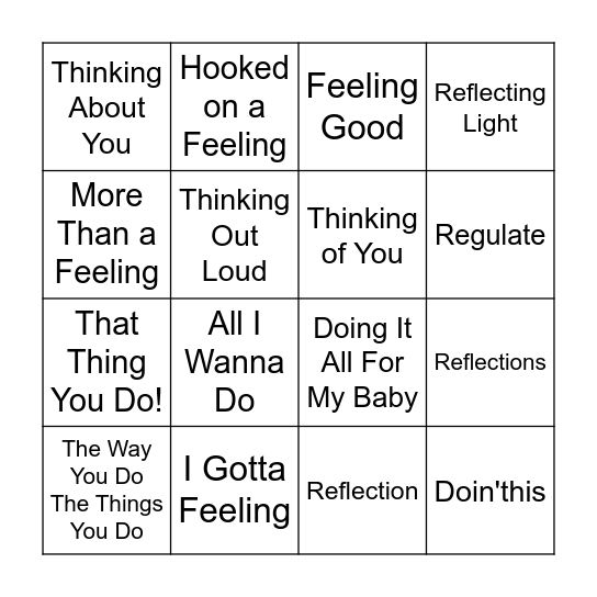FAN Bingo Card