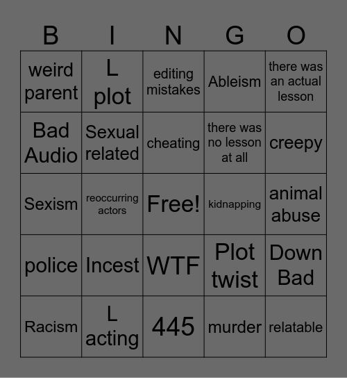 Tomorrow's Teachings Bingo Card